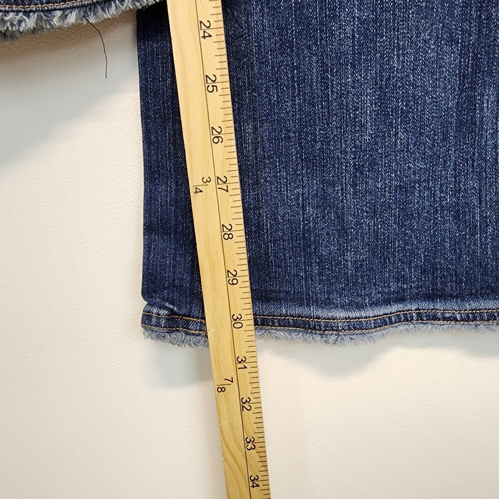 Bandolino Womens Floral Embroidered Jeans Size 8 30" Frayed Pockets Vintage Y2K - Picture 10 of 11